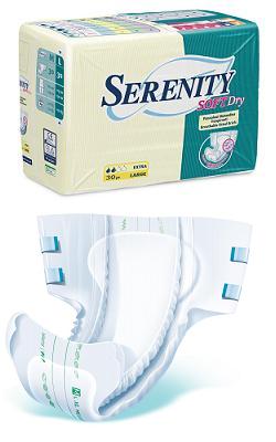 Pannolone per incontinenza serenity softdry formato maxi taglia large 15 pezzi