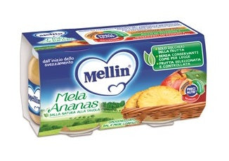 Mellin papilla manzana piña 100 g 2 piezas