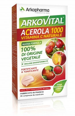 Arkovital acerola 1000 30 chewable tablets