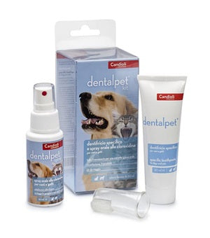 Dentalpet kit pasta de dientes 50ml+spray bucal 50ml+1 dedal