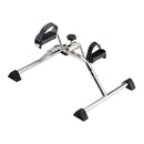 Pedaliera per riabilitazione motoria in acciaio cromato regolabile a seconda delle esigenze con basi di appoggio triangolari in gomma