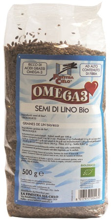 Semillas de lino orgánicas Fsc omega3 con alto contenido en fibra 500 g