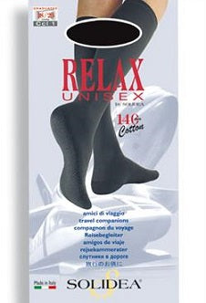 Medias hasta la rodilla Relax unisex 140 algodón azul oscuro 2