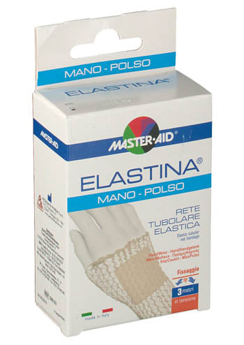 Rete tubolare elastica ipoallergenica master-aid elastina mano/polso 3 mt in tensione calibro 3 cm