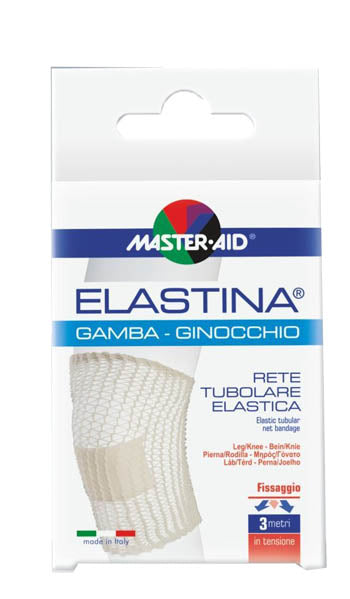 Rete tubolare elastica ipoallergenica master-aid elastina gamba/ginocchio 3 mt in tensione calibro 5 cm