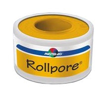 Cerotto in rocchetto master-aid rollpore tessuto non tessuto 5x1,25