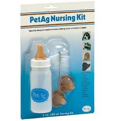 Nursing kit 120ml bottle for animals + teats of various sizes + cleaning brush