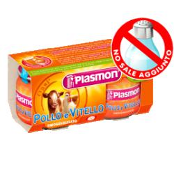 Plasmon homogenized veal chicken 80 gx 2 pieces