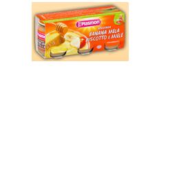 Plasmon homogenized banana/apple/biscuits/honey 120 gx 3 pieces