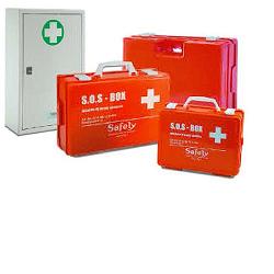 Empty plastic first aid kit