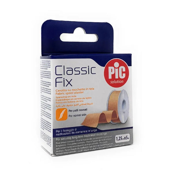 PIC Classic Fix Cerotto su Rocchetto in tela 1,25cmx5m colore pelle - 1 Pezzo