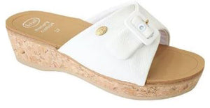 SCHOLL Wappy ciabatta in pelle bianco 36