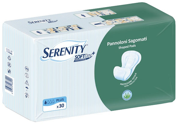 Serenity softdry+ aloe plus shaped incontinence pad 30 pieces