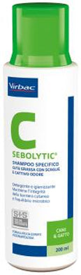 Sebolytic shampoo cute grassa con scaglie e cattivo odore cane e gatto 200 ml