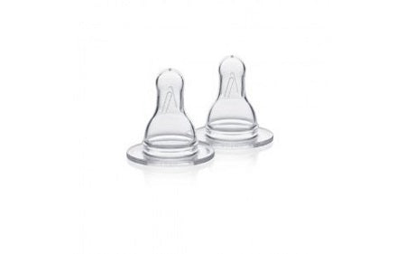 Medium flow silicone teat 2 pieces