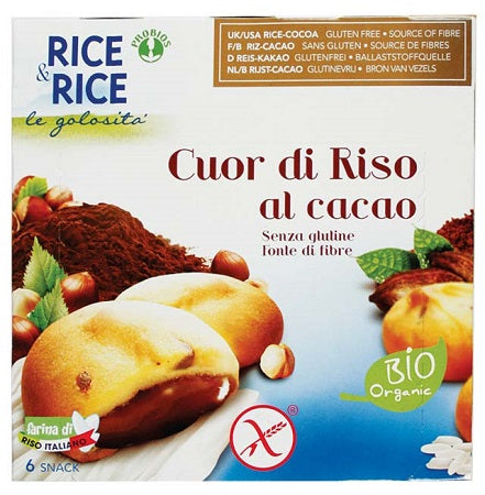 Rice&amp;rice corazón de arroz con cacao 6 x 33 g