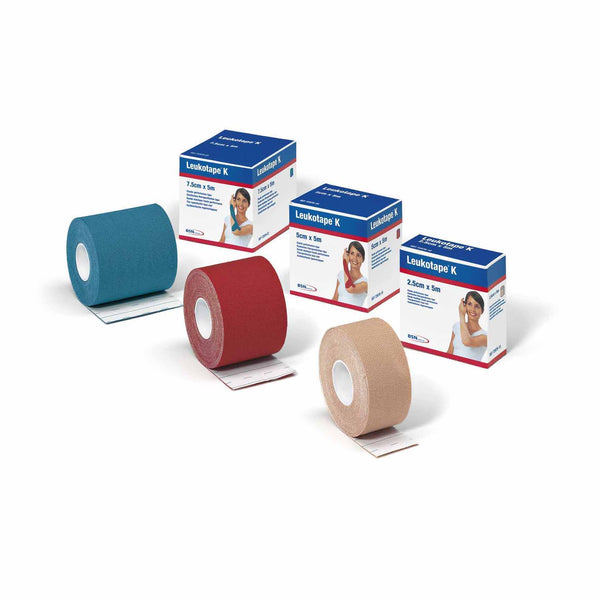 Leukotape k adhesive bandage for physiotherapy taping width 2.5 cm length 5 m flesh-colored in roll