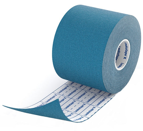 Venda adhesiva Leukotape K para cinta de fisioterapia ancho 5 cm largo 5 m color azul en rollo