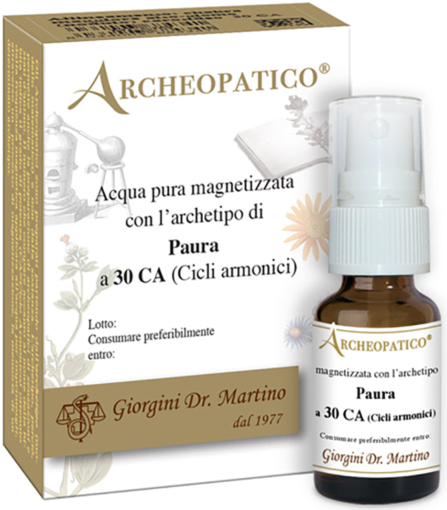 Agua pura magnetizada arqueopática con arquetipo del miedo con 30 ciclos armónicos 10 ml