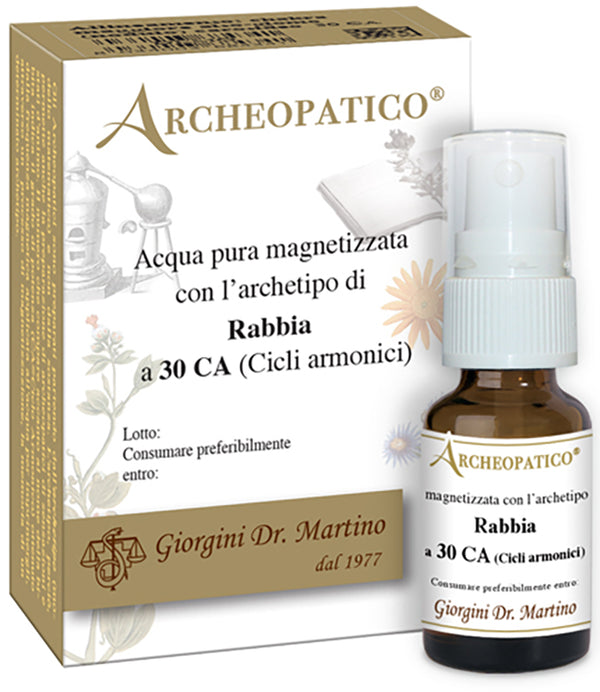 Archeopatico acqua pura magnetizzata con archetipo rabbia a 30 cicli armonici 10 ml