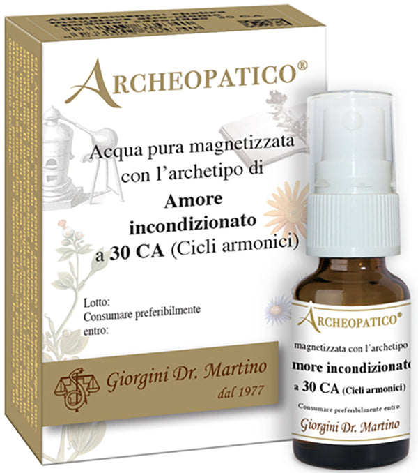 Archeopatico acqua pura magnetizzata con archetipo amore incondizionato a 30 cicli armonici 10 ml