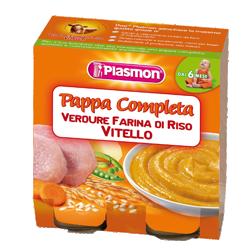 Plasmon papilla homogeneizada de ternera/verduras/arroz 190 g x 2 piezas