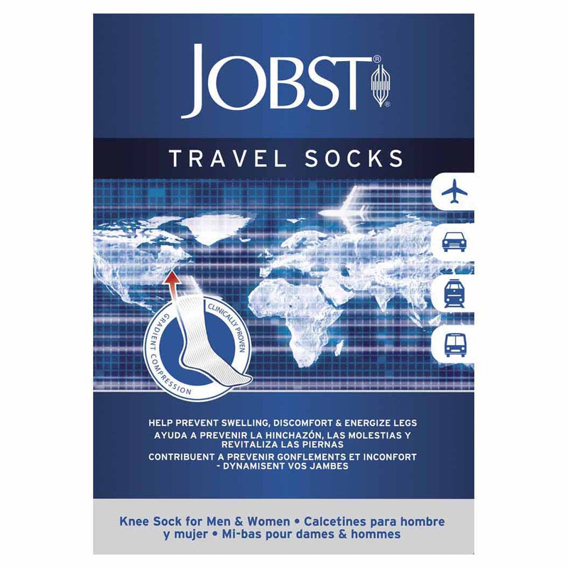 Calza compressiva jobst travel socks 15-20mmhg gambaletto blu extra large articolo 792720000601