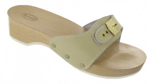 SCHOLL - Pescura heel original zoccolo legno sabbia 40