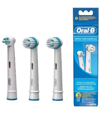 Oralb ortho care Essentials cabezales de cepillo de dientes eléctrico aparato de ortodoncia 3 piezas