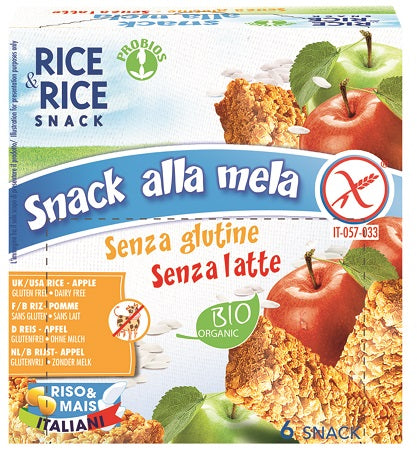 Rice&amp;rice snack de arroz con manzana 6 x 21 g