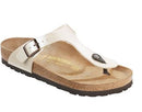 BIRKENSTOCK - Gizeh infradito in birko flor graceful pearl white 41