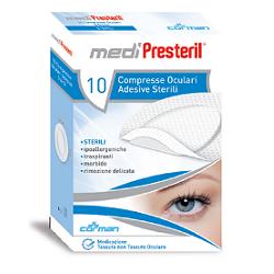 Medipresteril adhesivo ocular gasa comprimida tnt 6,5x9,5cm 10 piezas