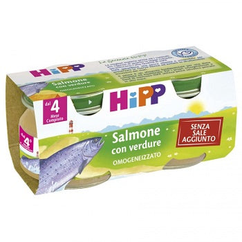 Hipp salmón homogeneizado con verduras 2x80 g