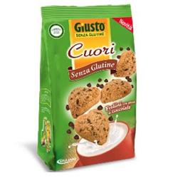 Giusto senza glutine cuori frollini con gocce di cioccolato 200 g