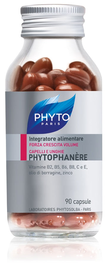 Phyto phytophanere integratore alimentare capelli/unghie 90 capsule nuova formula allo zinco