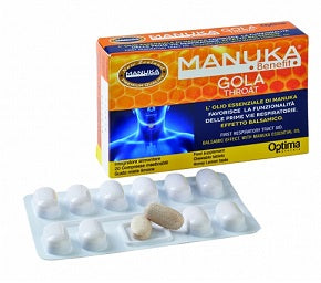 Manuka beneficio garganta garganta 20 comprimidos masticables