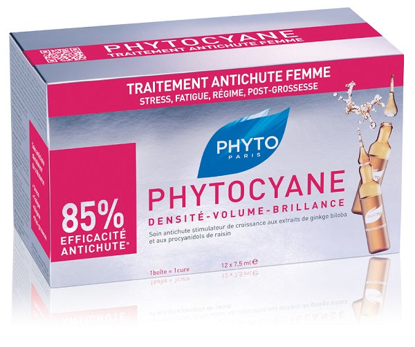 Phyto phytocyane trattamento anticaduta capelli donna 12 fiale 7,5 ml