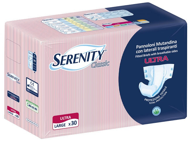 Serenity classic ultra aloe large 30-piece diaper pants