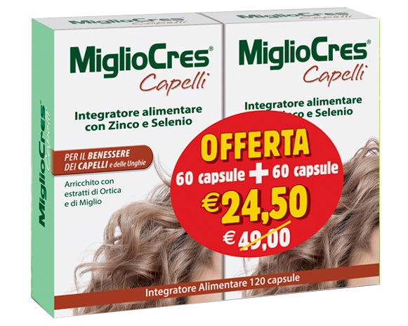 Migliocres cabello 60 cápsulas + 60 cápsulas promoción