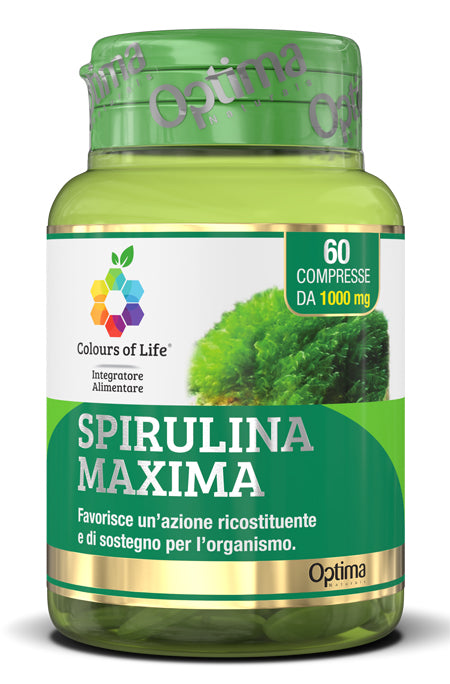 Colors of life espirulina maxima 60 comprimidos 1000 mg