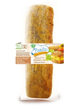 Pan baguette con semillas de sésamo y lino 180 g