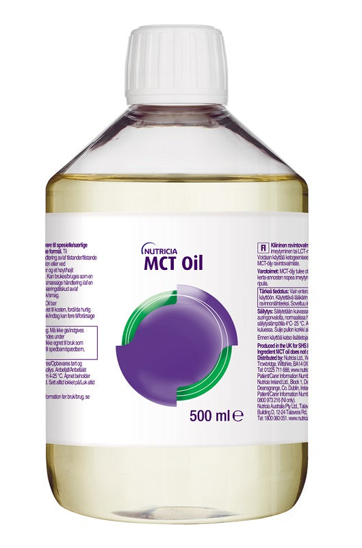 Módulo de aceite mct botella de plástico de 500 ml.