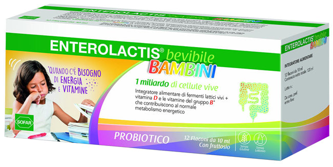 Enterolactis bevibile bambini 12 flaconcini da 10 ml