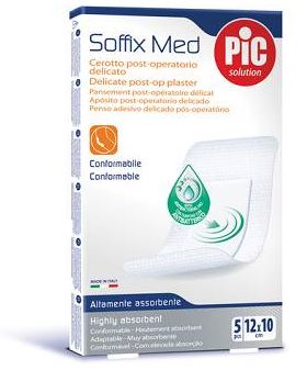 pic soffix med apósito no tejido con almohadilla absorbente central desechable estéril 10x12 cm antibacteriano 5 piezas