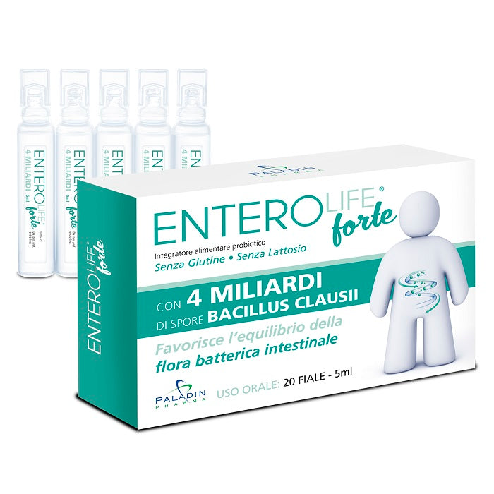 Enterolife forte 4 mil millones 20 viales de 5 ml