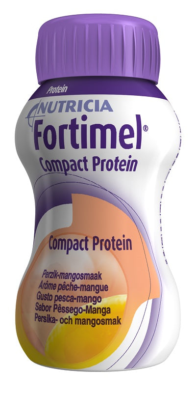 Nutricia fortimel compact protein gusto pesca e mango 4 bottiglie da 125 ml