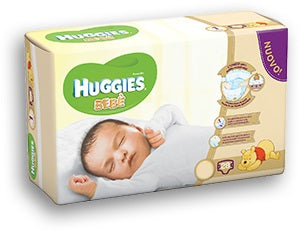 Pannolino huggies extra care bebe' base 1 28 pezzi