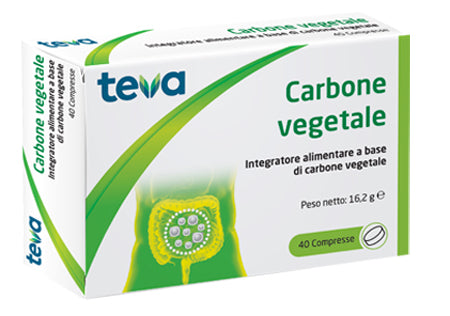 Carbone vegetale teva 40 compresse 16,2 g