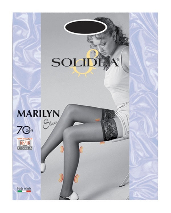 Marilyn 70 sheer calza autoreggente nero 4xl