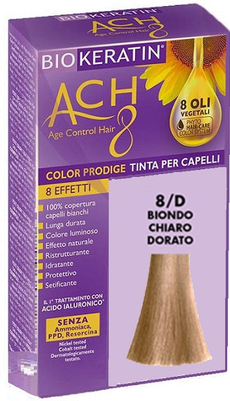 Biokeratin ach8 color prodige 8/d biondo chiaro dorato